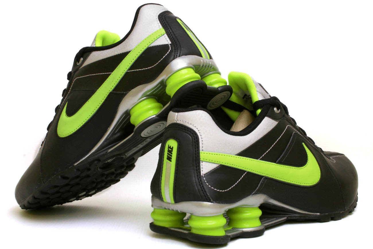 Black And Neon Green Nike Shox