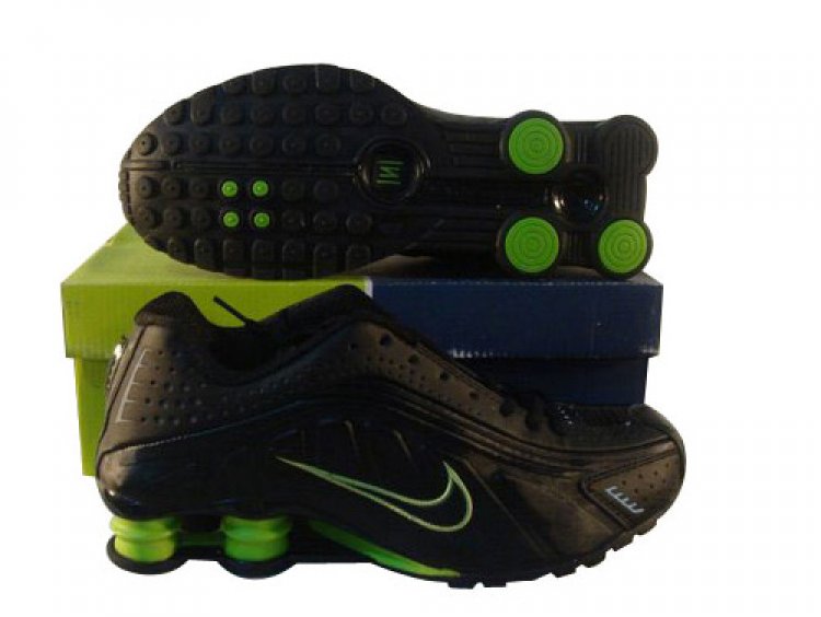 Black And Neon Green Nike Shox